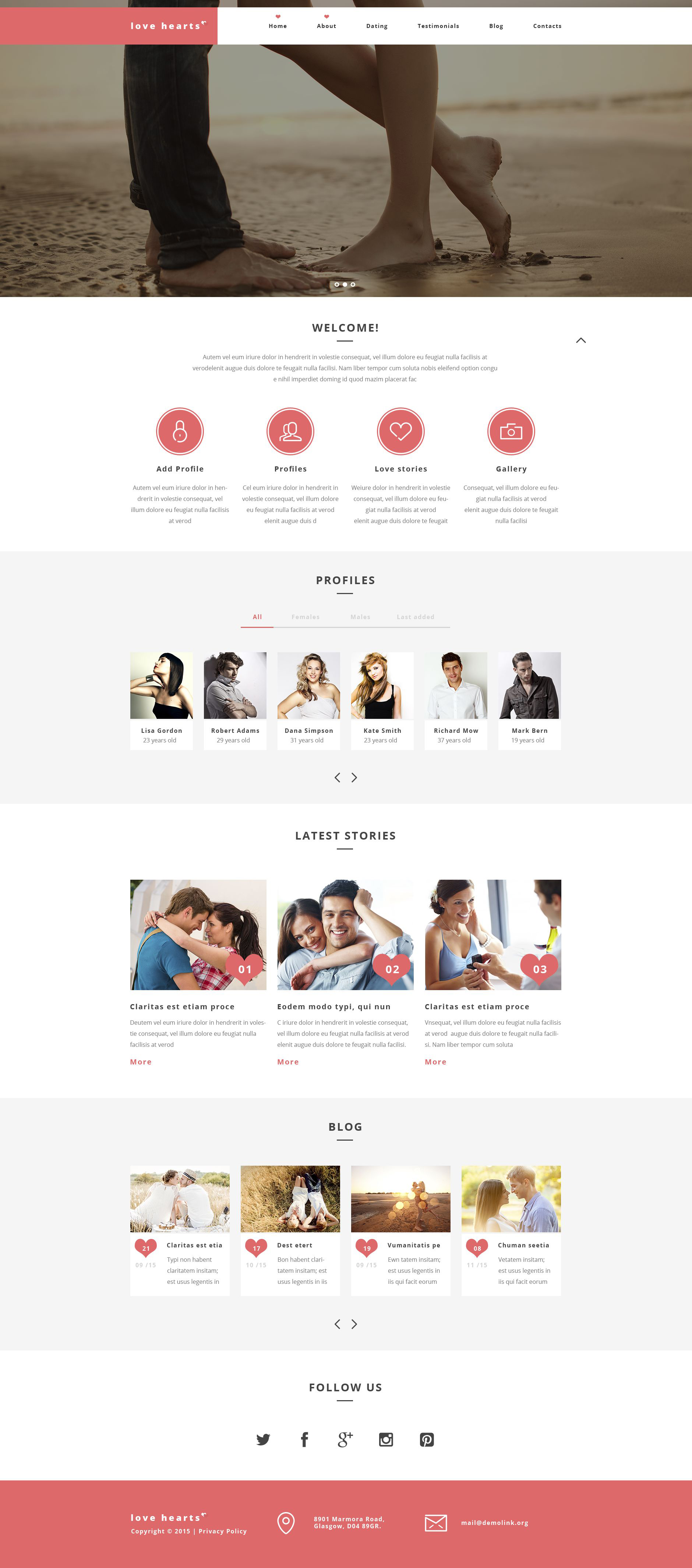 Love Hearts WordPress Theme