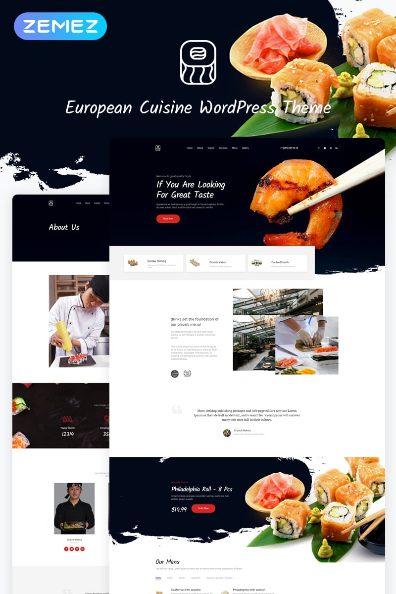 European Cuisine WordPress Theme