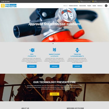 Protection Department Responsive Website Templates 53777