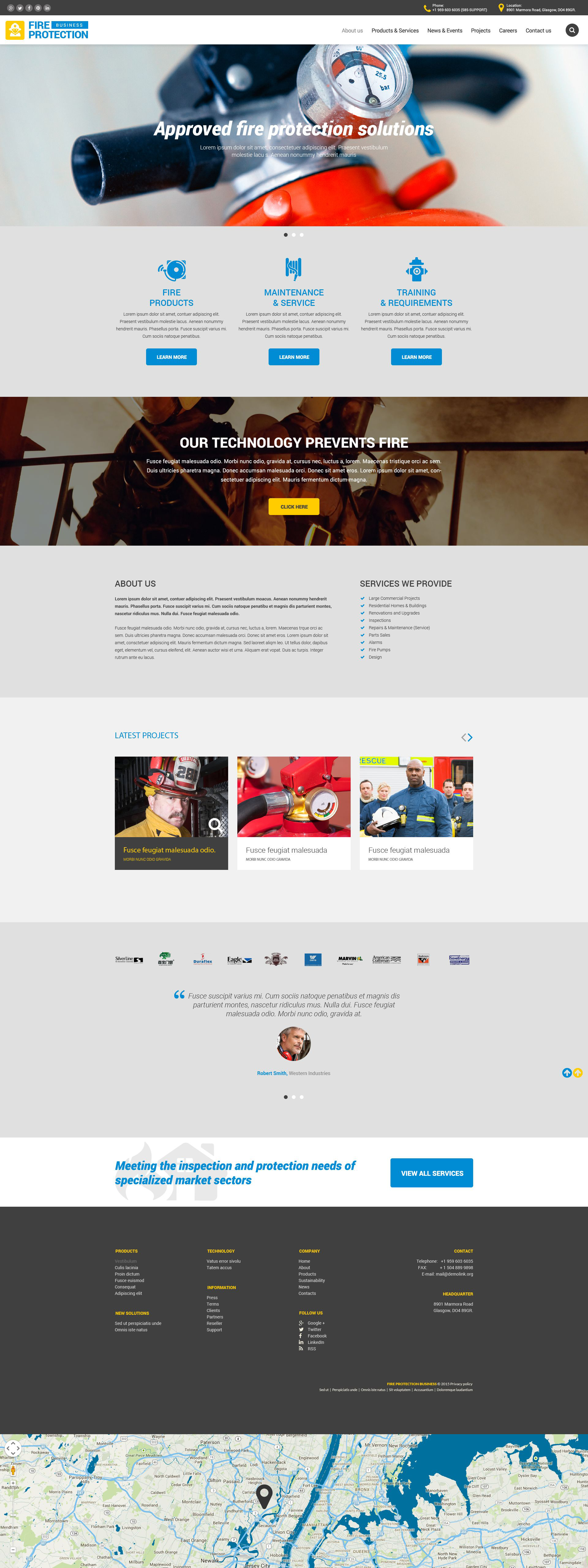 Fire Protection Business Website Template