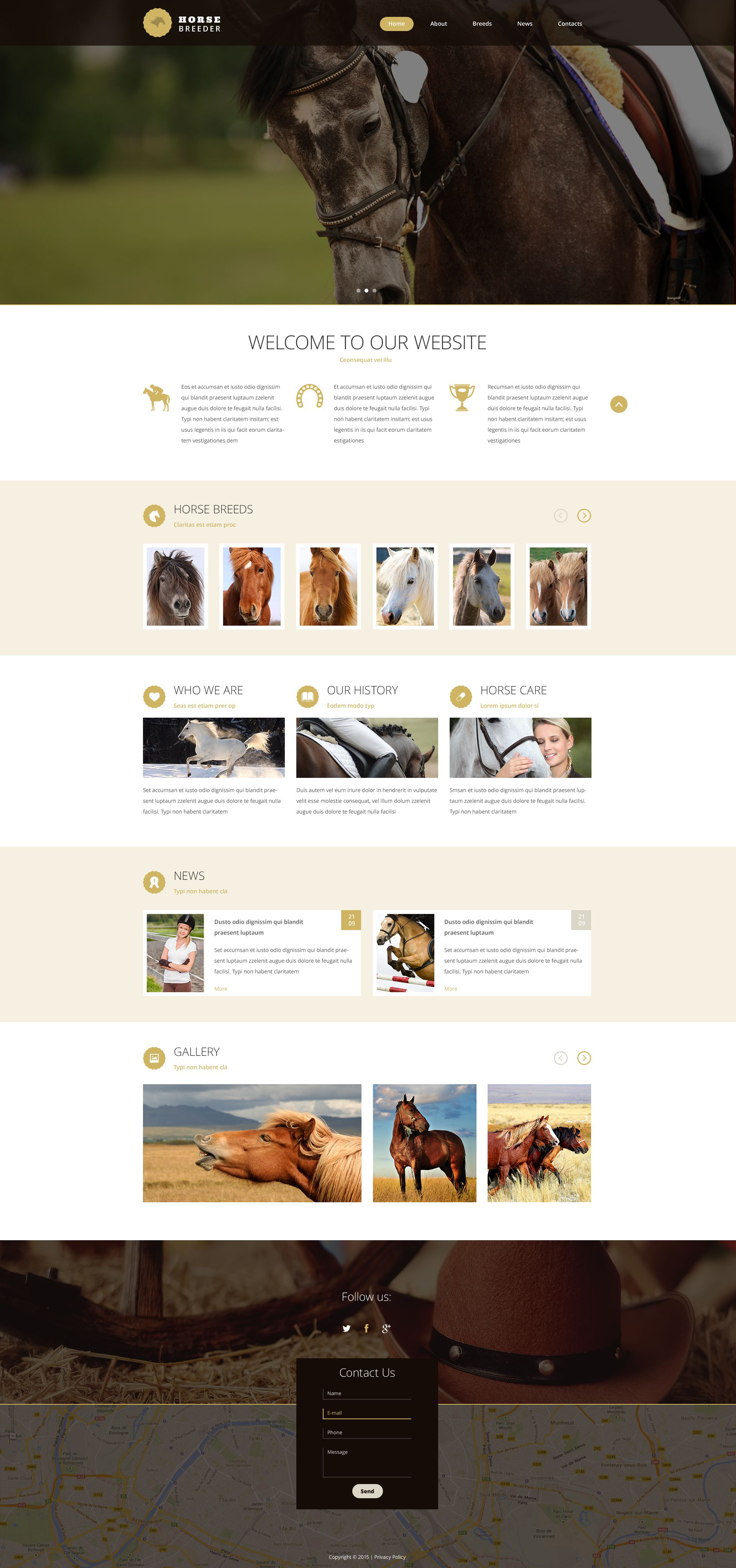 Horse Breeder Website Template