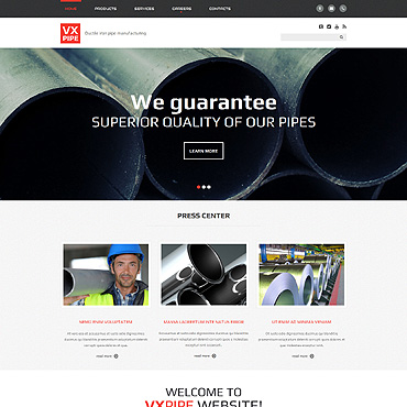 Pipe Ductile Responsive Website Templates 53846