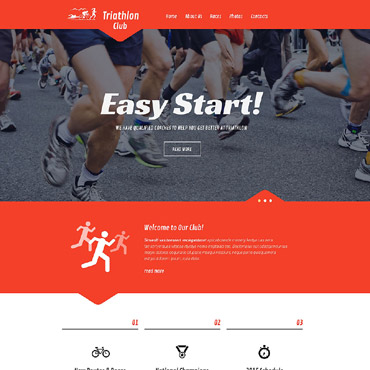 Club Jogging Responsive Website Templates 53856