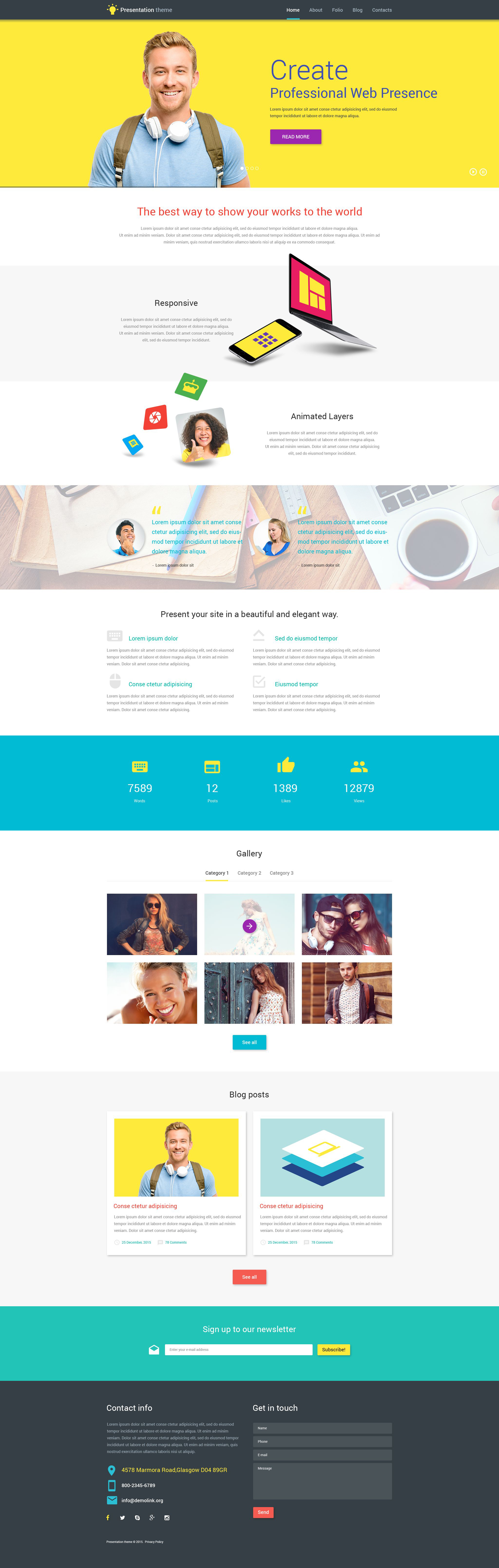 Web Presentation WordPress Theme