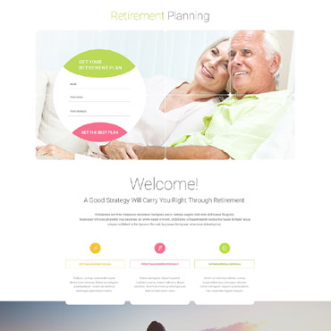 Retirement Senior Landing Page Templates 53874