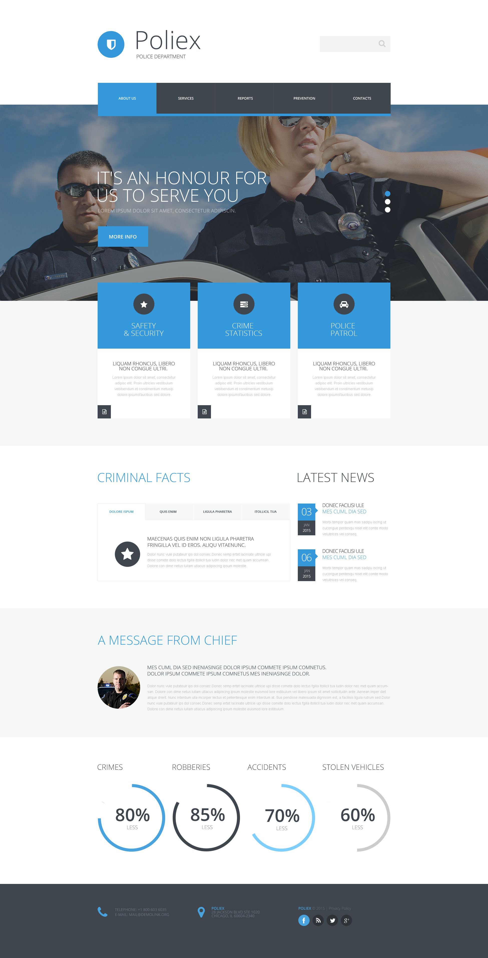 Police Department Website Template