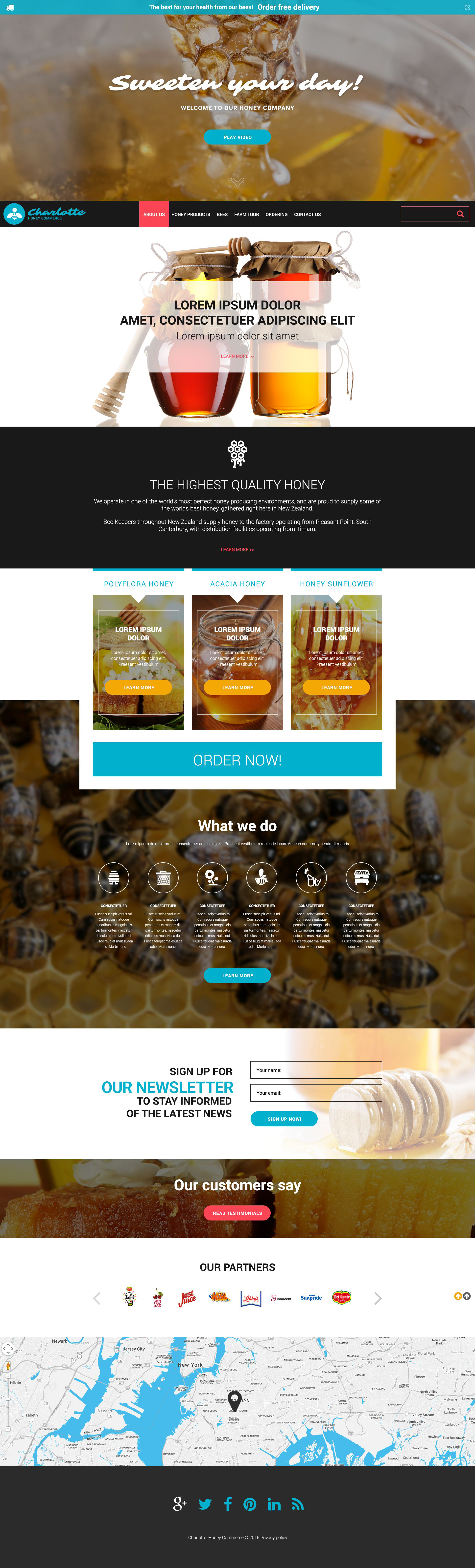 Honey Store Website Template