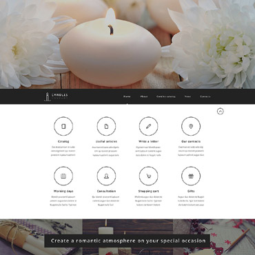 Candles Store Responsive Website Templates 53904
