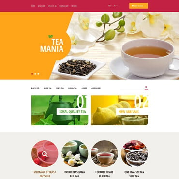 Mania Tea OpenCart Templates 53914