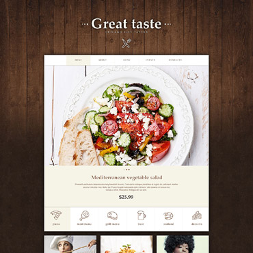 Restaurant Cafe Muse Templates 53925