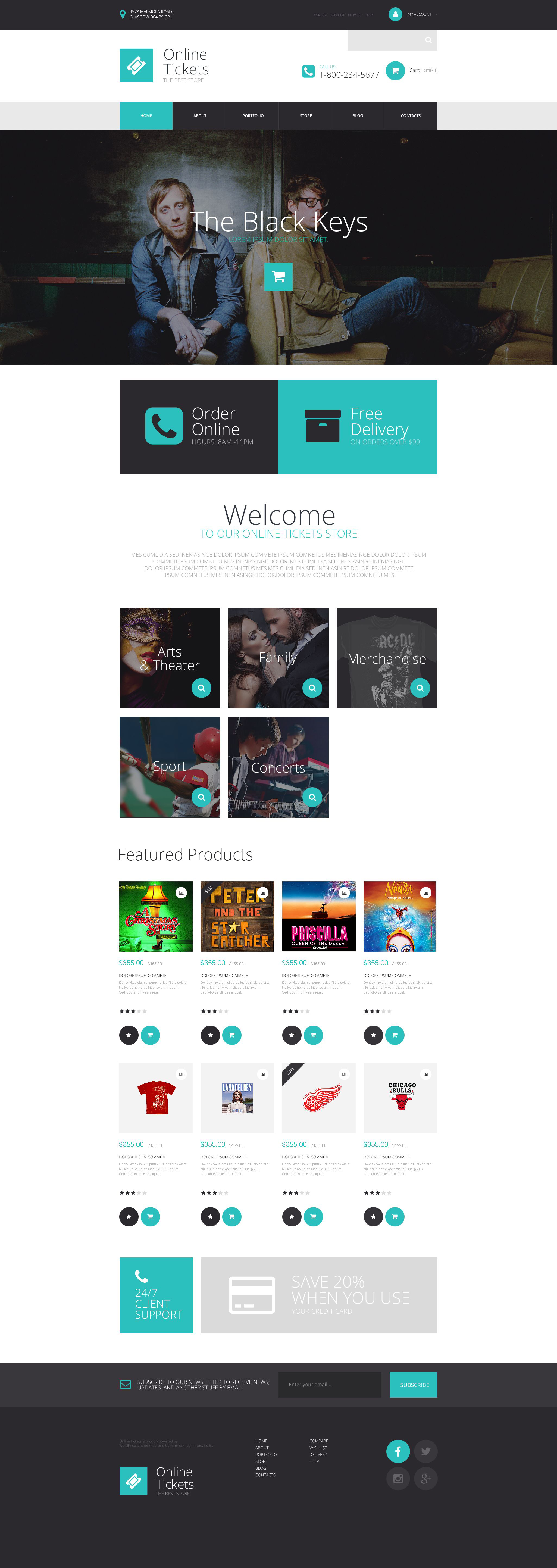 Online Tickets Store WooCommerce Theme