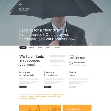 Cover Insurance Muse Templates 53974