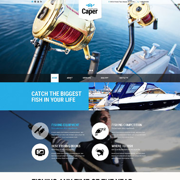 Offshore Fishing Responsive Website Templates 53975