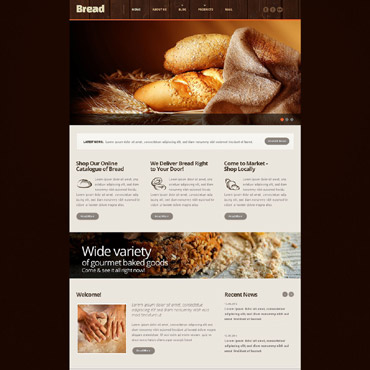 Bakery Products Responsive Website Templates 54011