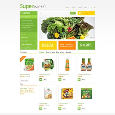 Theme Prestashop Supermarket Alimentation 54022