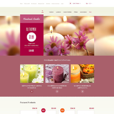 Candles Store OpenCart Templates 54024
