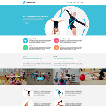 Gymnastics Sport Responsive Website Templates 54544