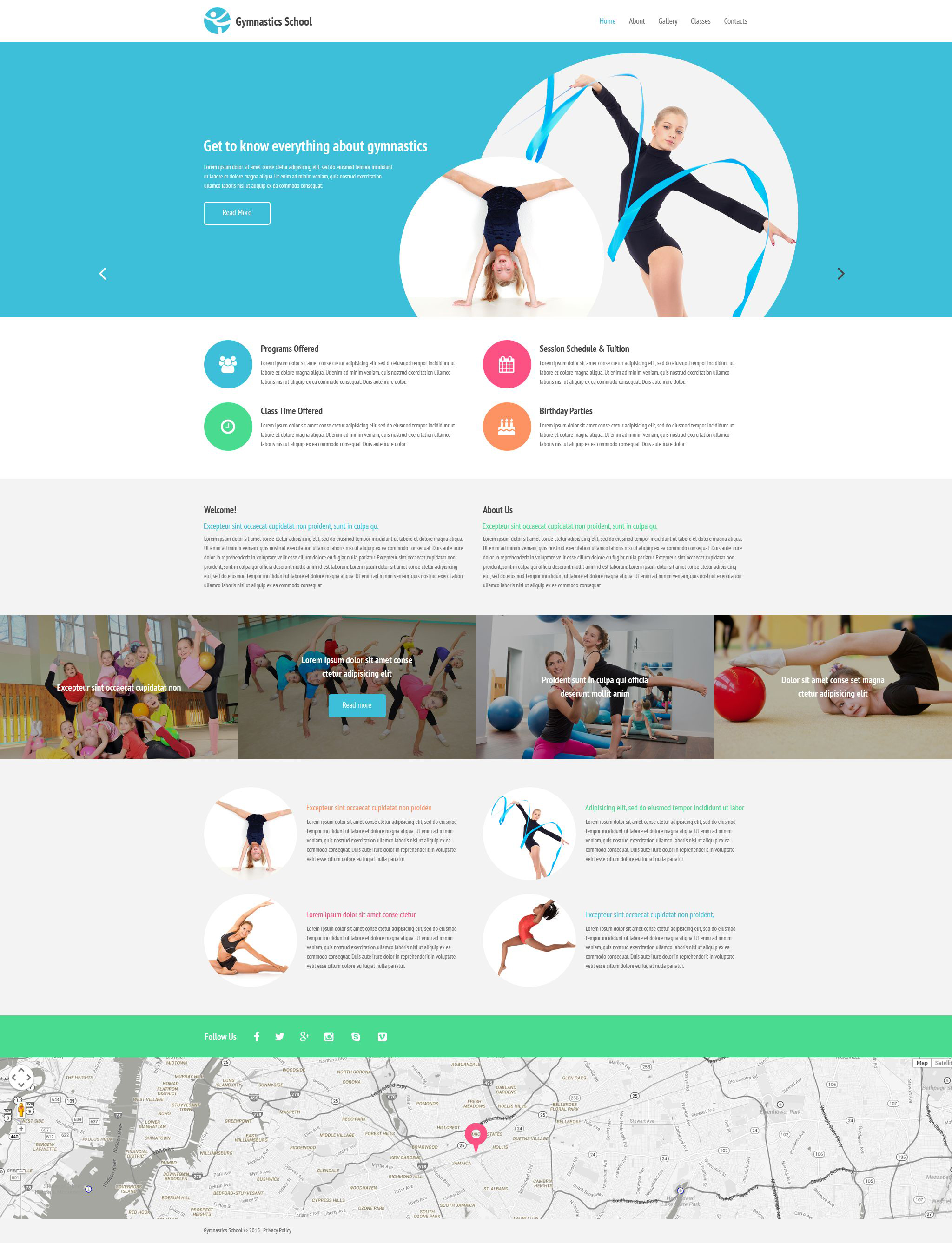 Gymnastics School Website Template