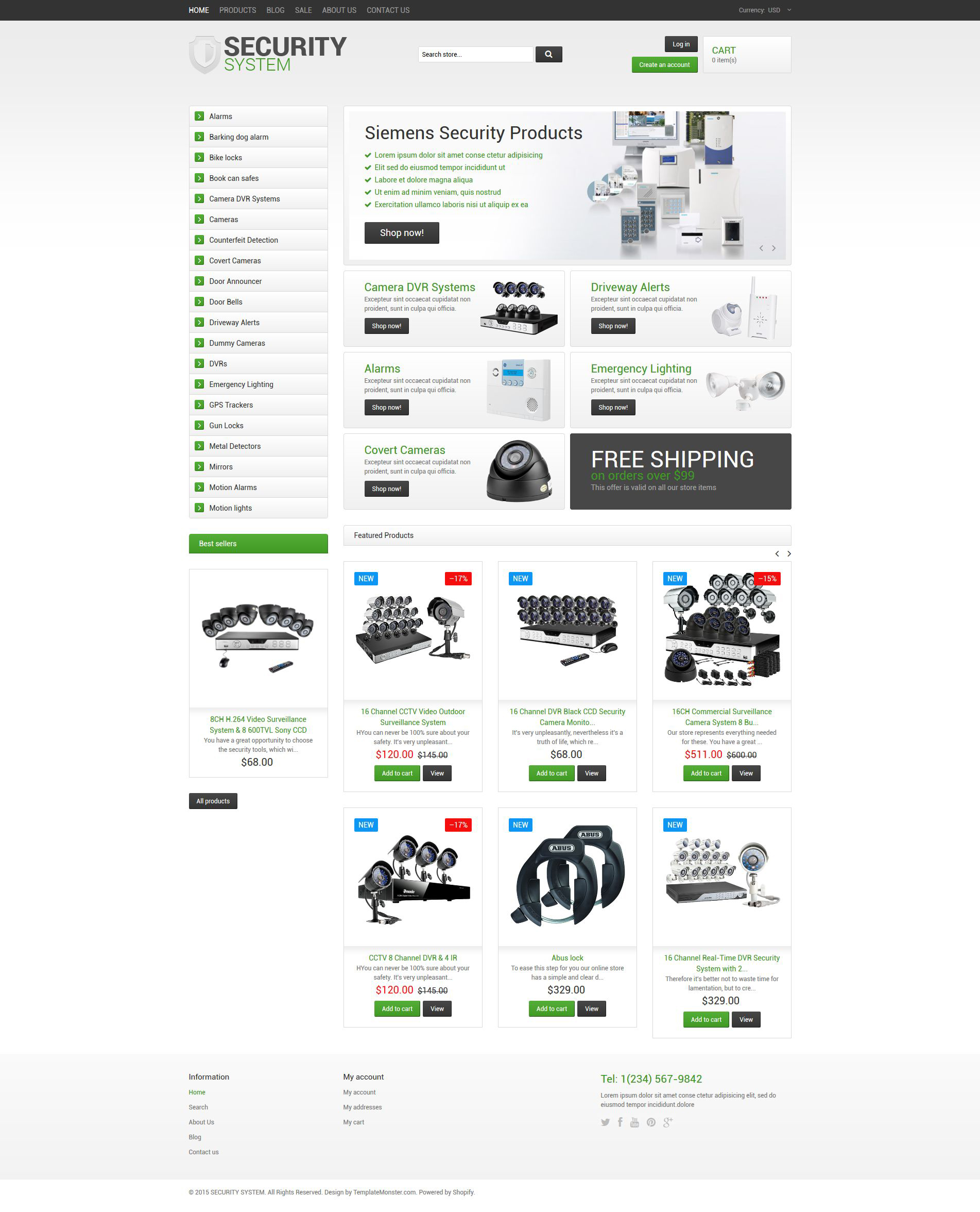 Security Responsive Shopify Theme