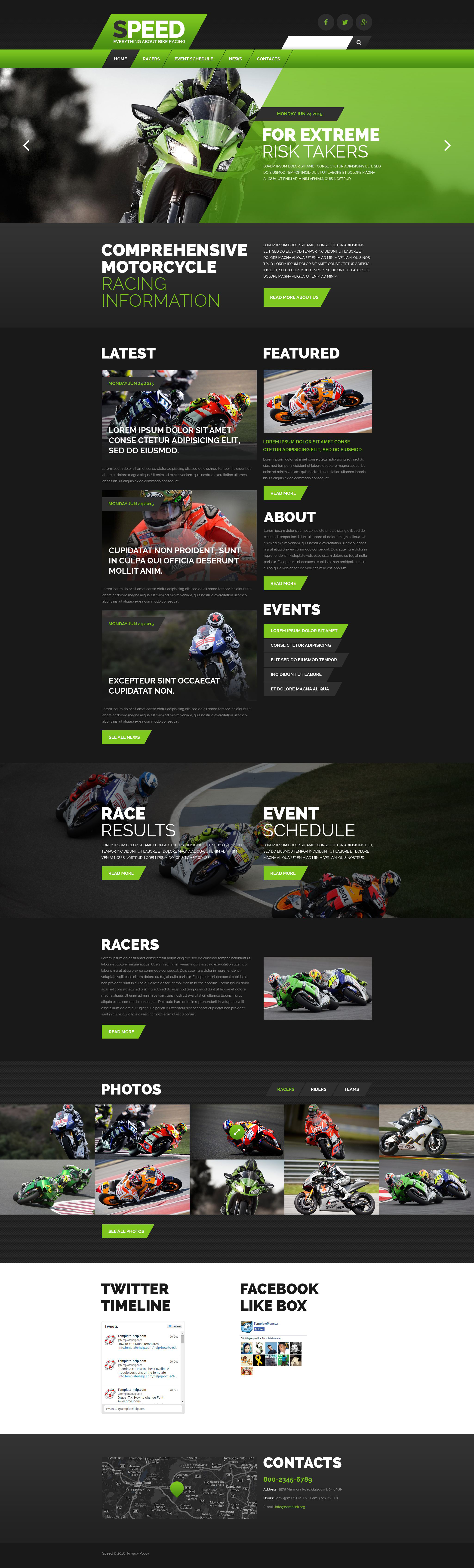 Motor Racing Website Template