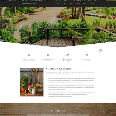 Construction Garden Responsive Website Templates 54562