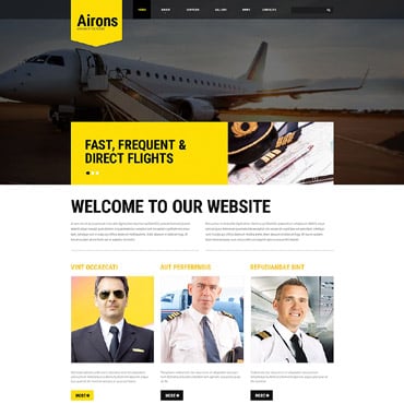 Private Airlines Responsive Website Templates 54567