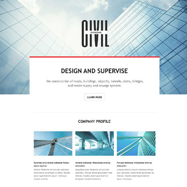 Company Buildings Landing Page Templates 54596