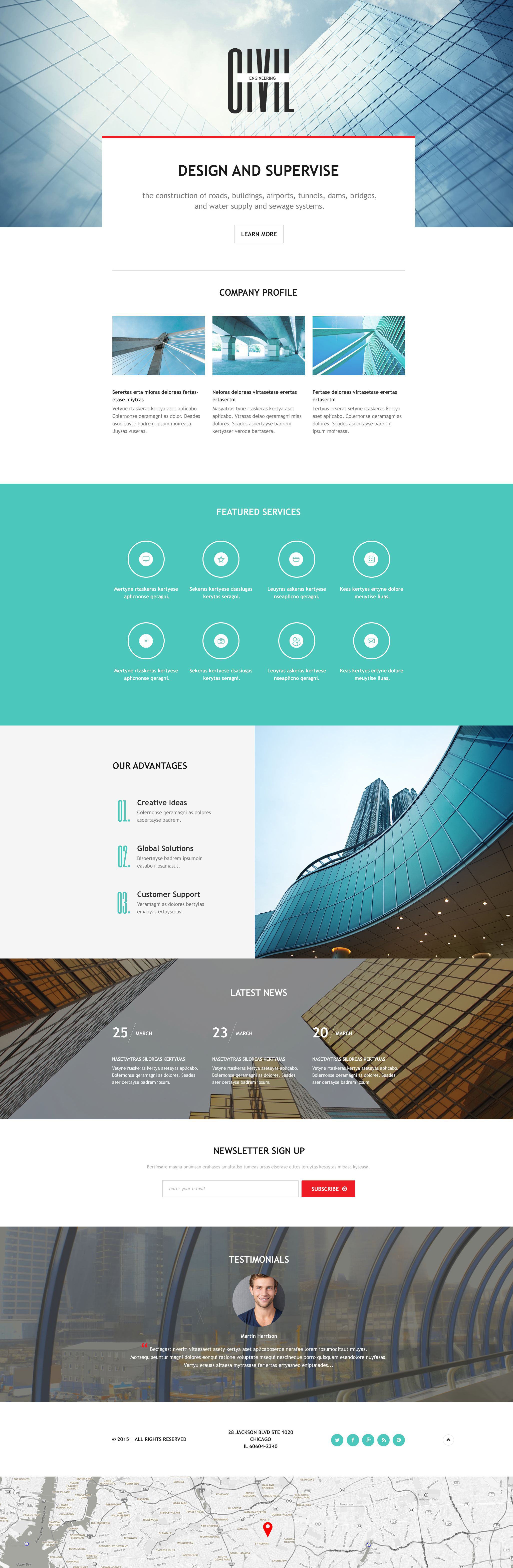 Architecture Responsive Landing Page Template