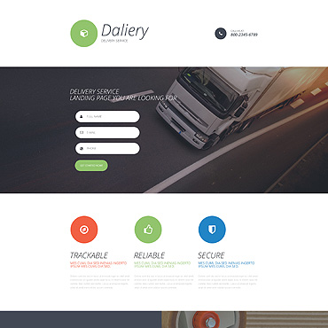 Delivery Transportation Landing Page Templates 54619