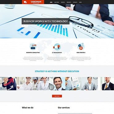 Consulting Business Moto CMS 3 Templates 54633