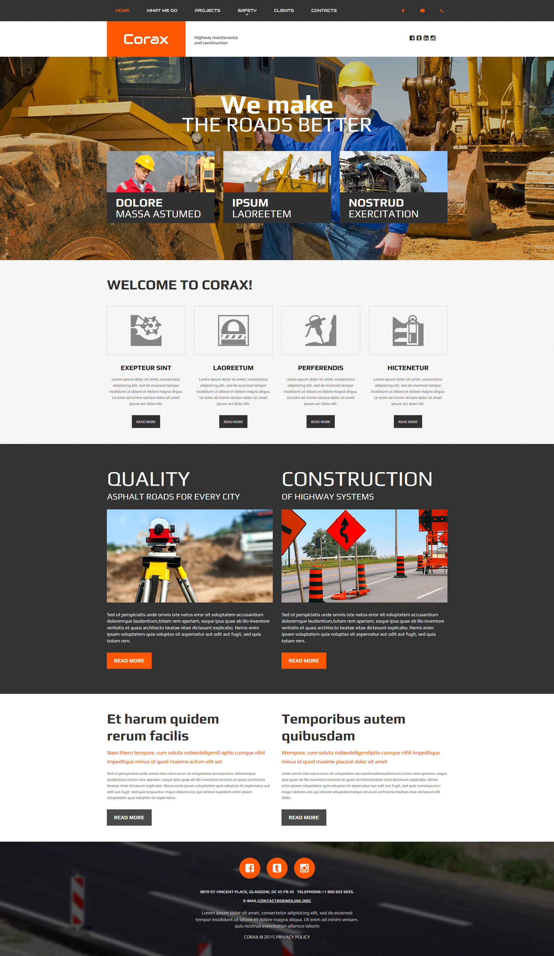 Industrial Responsive Moto CMS 3 Template
