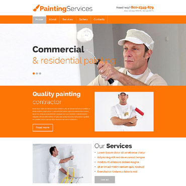 Contractor Palette Responsive Website Templates 54649