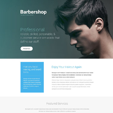 Barbershop Hair Landing Page Templates 54692