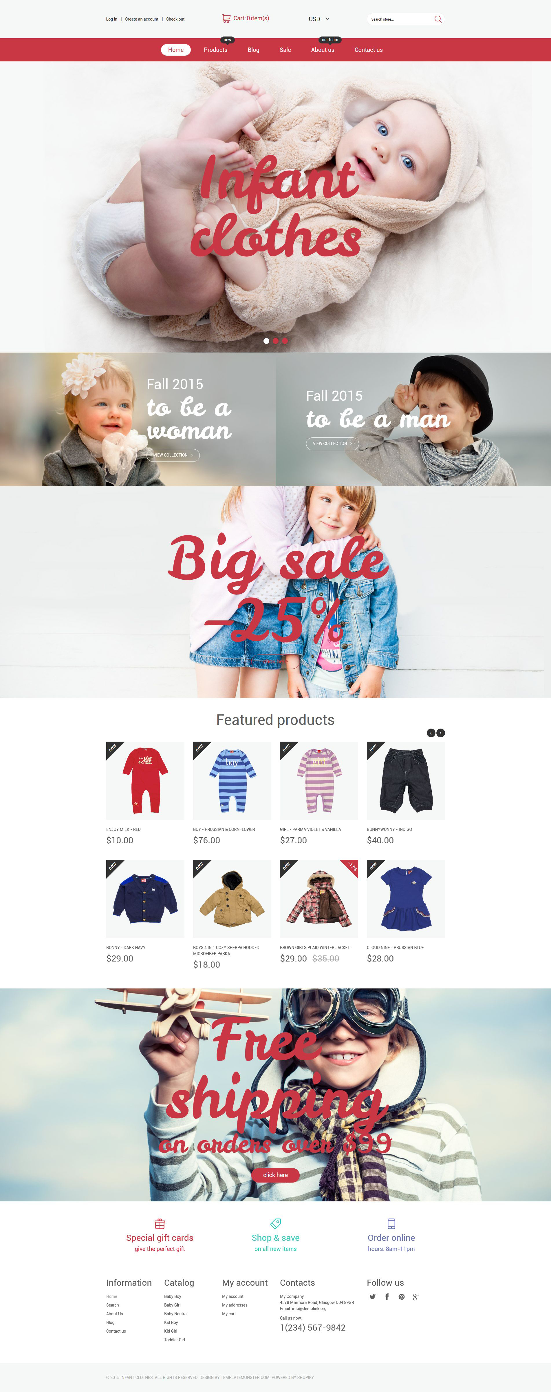 Infant Clothing Store Shopify Theme