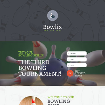 Bowling Club Landing Page Templates 54697