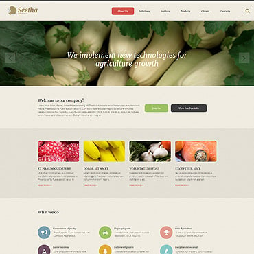 Agriculture Company Responsive Website Templates 54705
