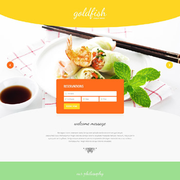 Seafood Dishes Landing Page Templates 54722