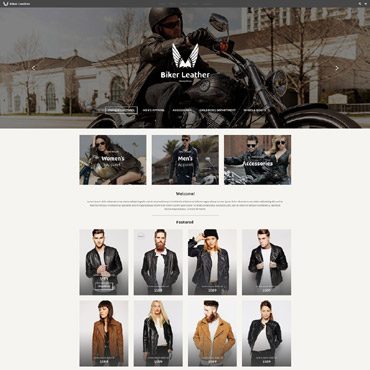 Leather Clothes Responsive Website Templates 54809