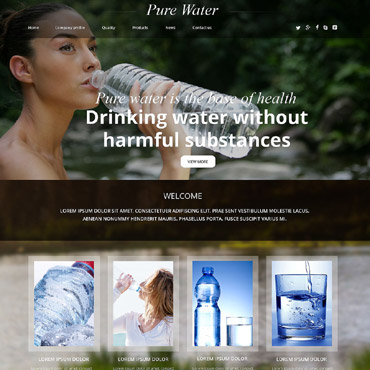 Water Company Responsive Website Templates 54887