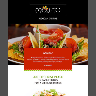 Mexican Restaurant Newsletter Templates 54888