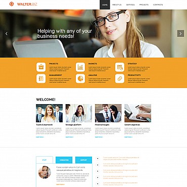 Business Consultant Moto CMS 3 Templates 54905