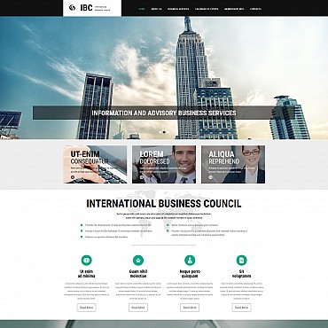 Business Consultant Moto CMS 3 Templates 54909