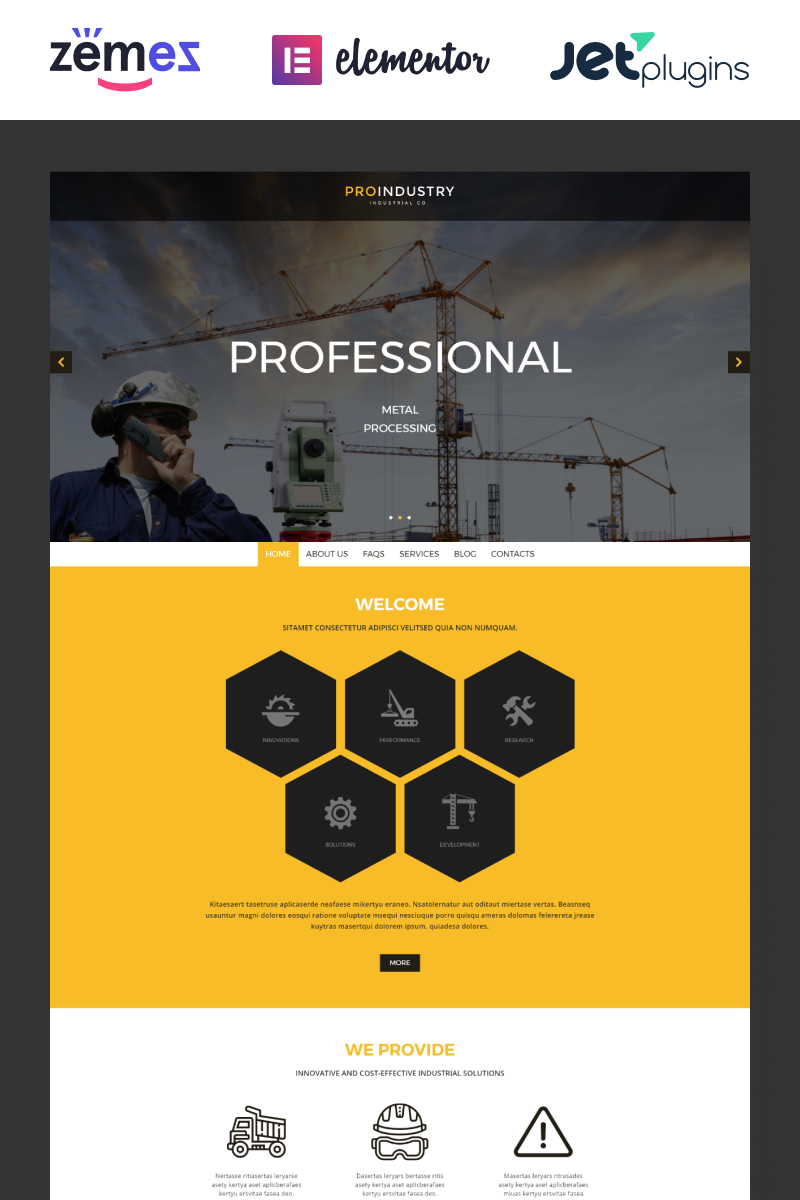ProIndustry - Reliable And Innovative WordPress Industries Theme