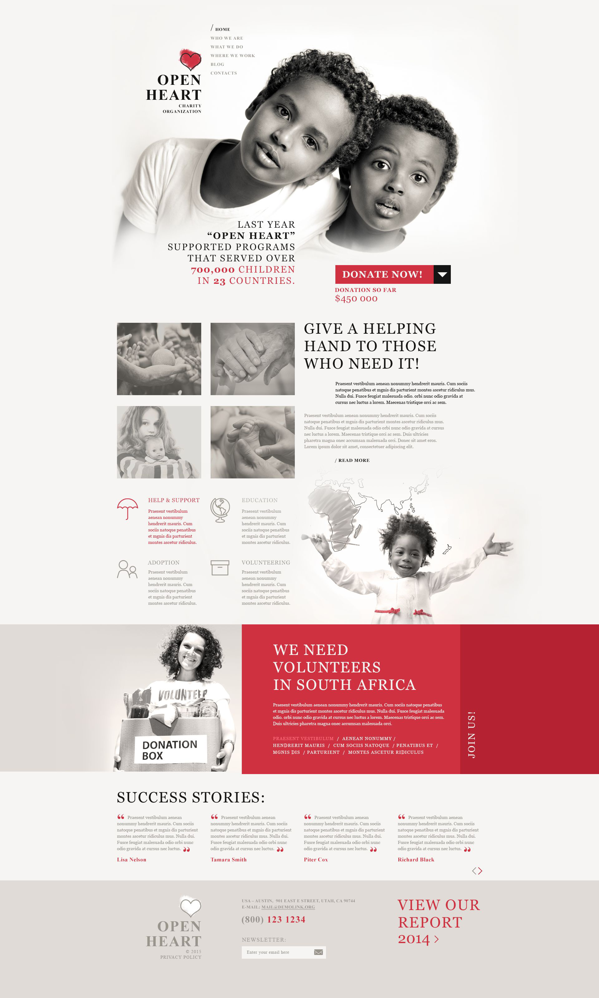 World of Charity WordPress Theme