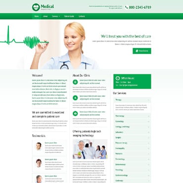 Clinic Center Responsive Website Templates 54949