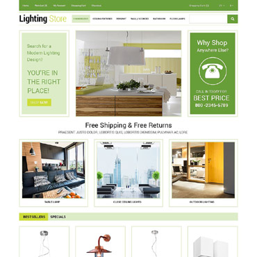 Store Lamps OpenCart Templates 54954