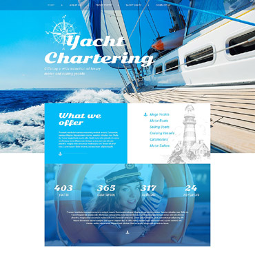 Club Yachting Responsive Website Templates 54961