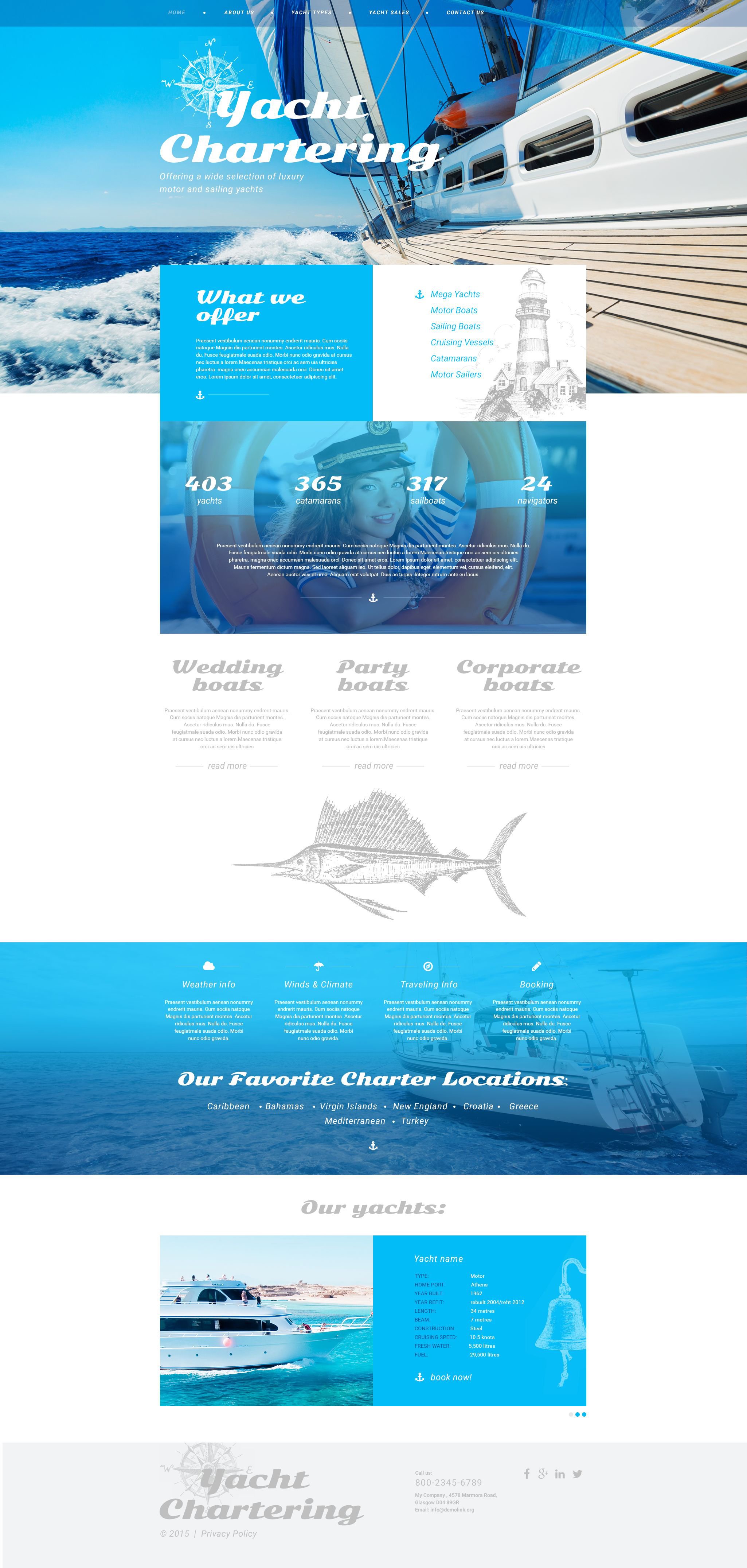 Yachting Responsive Website Template