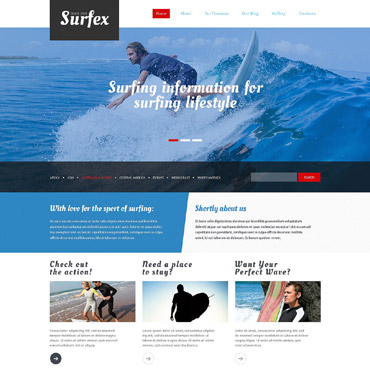Surfing Club Drupal Templates 54965