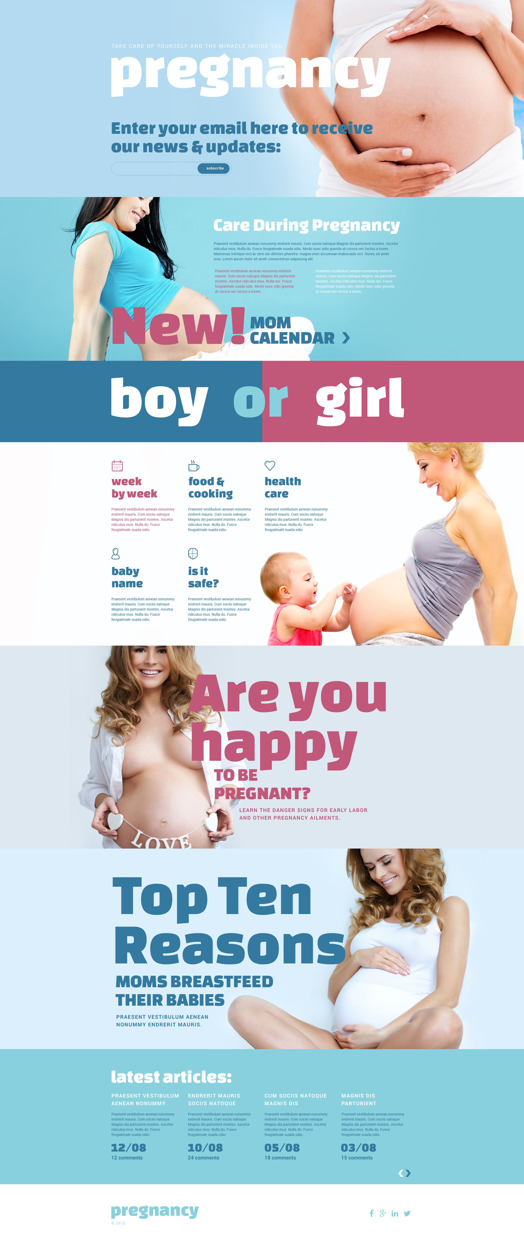 Pregnancy Responsive Landing Page Template